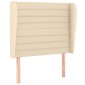 vidaXL Κρεβάτι Boxspring με Στρώμα Κρεμ 100 x 200 εκ. Υφασμάτινο