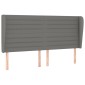 vidaXL Κρεβάτι Boxspring με Στρώμα Σκούρο Γκρι 180x200 εκ Υφασμάτιν