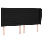 vidaXL Κρεβάτι Boxspring με Στρώμα Μαύρο 180x200 εκ. Υφασμάτινο