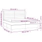 vidaXL Κρεβάτι Boxspring με Στρώμα Μαύρο 200x200 εκ. Υφασμάτινο