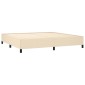 vidaXL Κρεβάτι Boxspring με Στρώμα Κρεμ 200x200 εκ. Υφασμάτινο