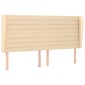 vidaXL Κρεβάτι Boxspring με Στρώμα Κρεμ 200x200 εκ. Υφασμάτινο