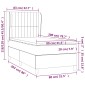 vidaXL Κρεβάτι Boxspring με Στρώμα Μαύρο 80 x 200 εκ. Υφασμάτινο