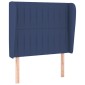 vidaXL Κρεβάτι Boxspring με Στρώμα Μπλε 80x200 εκ. Υφασμάτινο