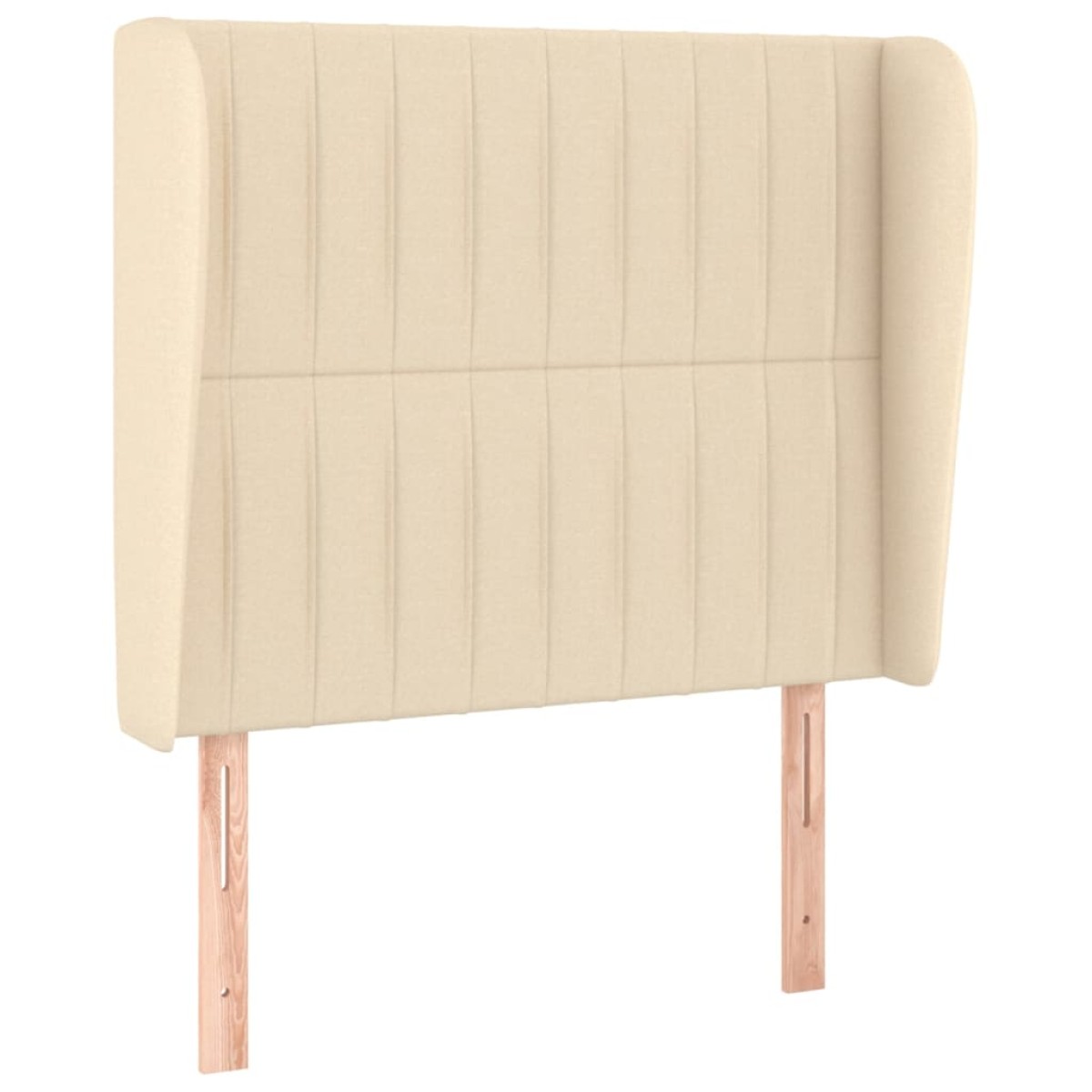 vidaXL Κρεβάτι Boxspring με Στρώμα Κρεμ 90x190 εκ.Υφασμάτινο