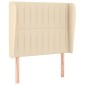 vidaXL Κρεβάτι Boxspring με Στρώμα Κρεμ 90x190 εκ.Υφασμάτινο