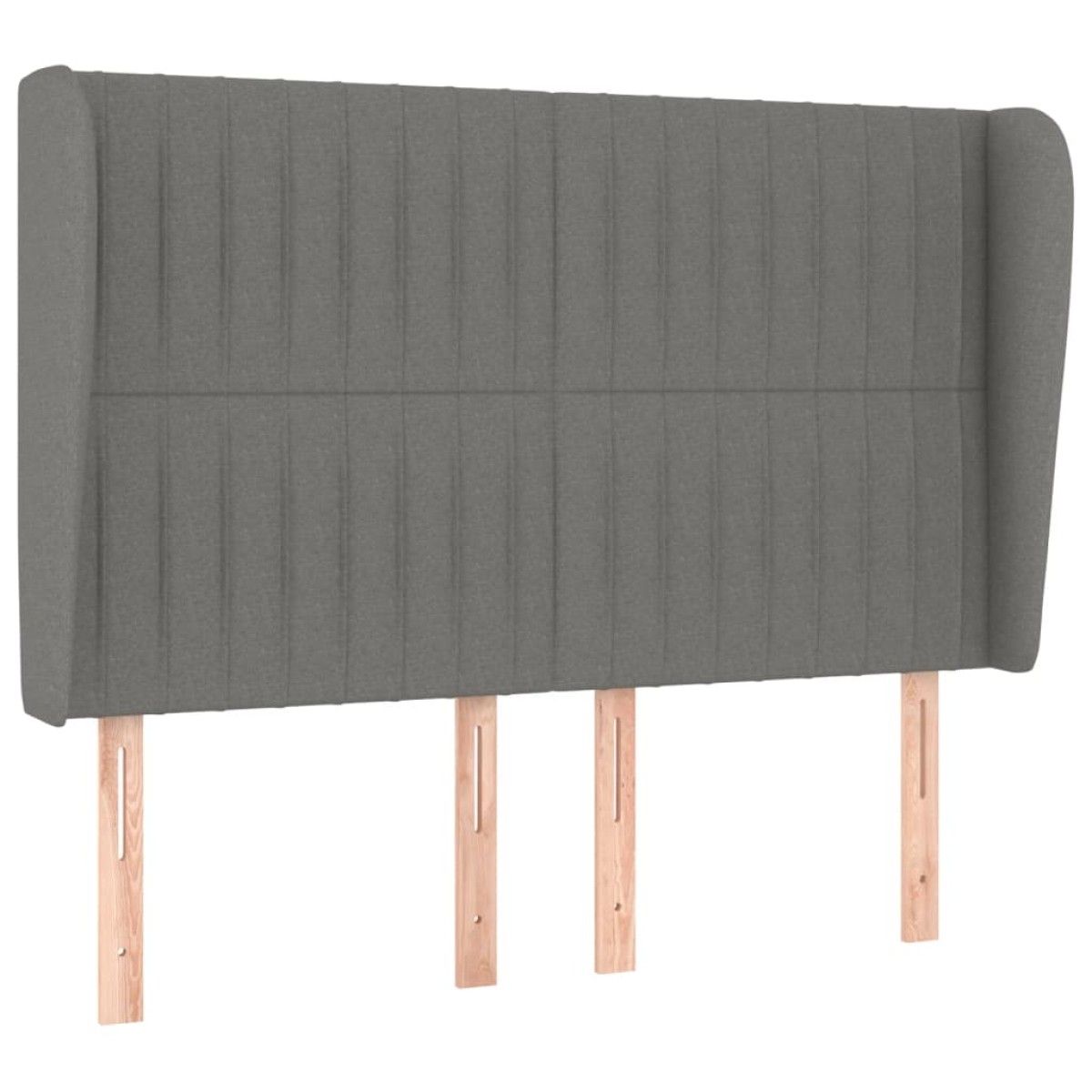 vidaXL Κρεβάτι Boxspring με Στρώμα Σκούρο Γκρι 140x190 εκ. Υφασμάτινο