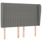 vidaXL Κρεβάτι Boxspring με Στρώμα Σκούρο Γκρι 140x190 εκ. Υφασμάτινο