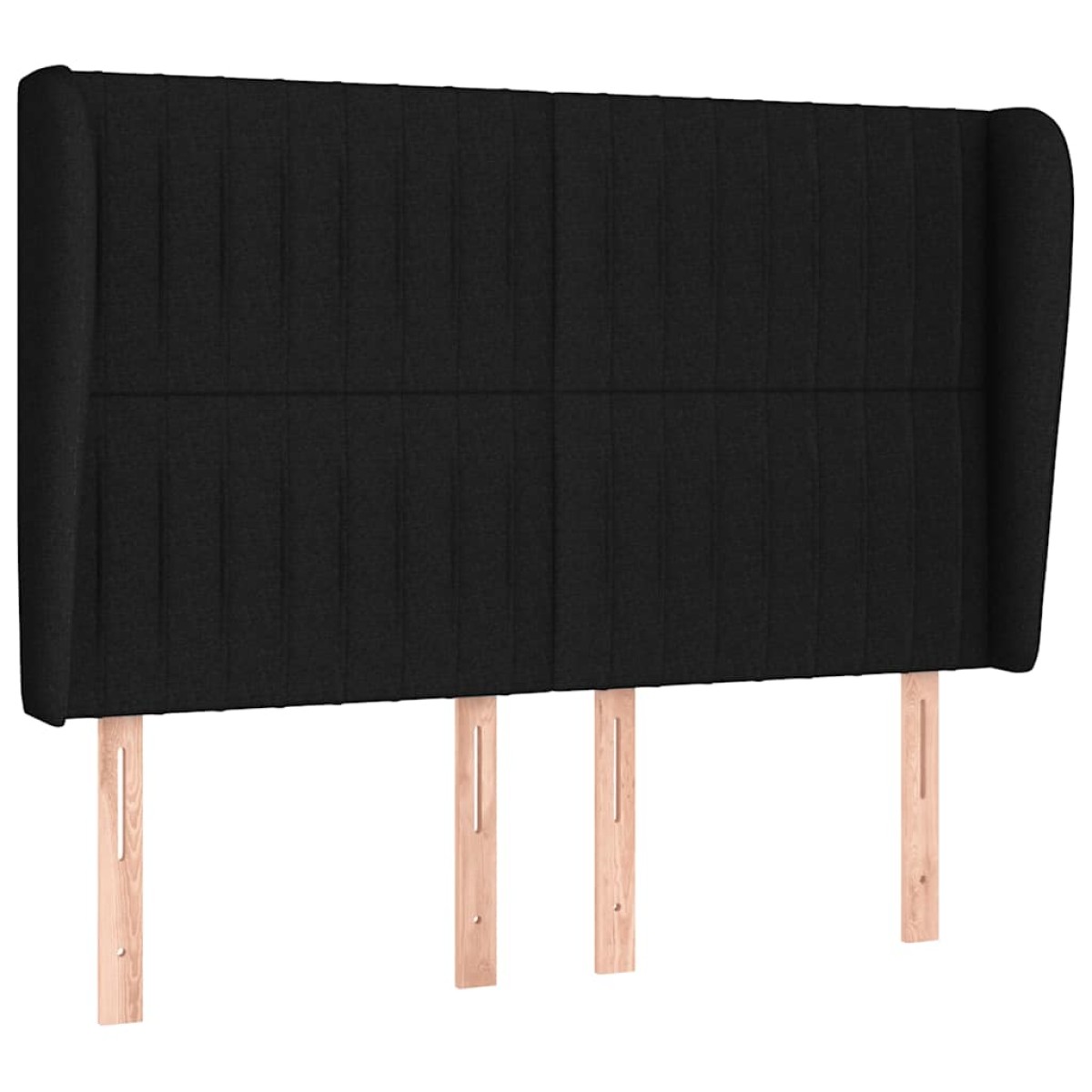 vidaXL Κρεβάτι Boxspring με Στρώμα Μαύρο 140x190 εκ. Υφασμάτινο