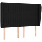 vidaXL Κρεβάτι Boxspring με Στρώμα Μαύρο 140x190 εκ. Υφασμάτινο