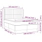vidaXL Κρεβάτι Boxspring με Στρώμα Μαύρο 140x190 εκ. Υφασμάτινο