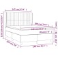 vidaXL Κρεβάτι Boxspring με Στρώμα Taupe 140x190 εκ. Υφασμάτινο