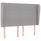 vidaXL Κρεβάτι Boxspring με Στρώμα Ανοιχτό Γκρι 140x200 εκ. Υφασμάτινο