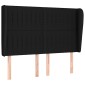 vidaXL Κρεβάτι Boxspring με Στρώμα Μαύρο 140x200 εκ. Υφασμάτινο