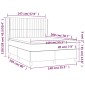 vidaXL Κρεβάτι Boxspring με Στρώμα Μαύρο 140x200 εκ. Υφασμάτινο