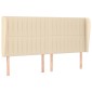 vidaXL Κρεβάτι Boxspring με Στρώμα Κρεμ 160x200 εκ. Υφασμάτινο