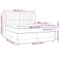 vidaXL Κρεβάτι Boxspring με Στρώμα Σκούρο Καφέ 180x200 εκ Υφασμάτινο