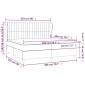 vidaXL Κρεβάτι Boxspring με Στρώμα Κρεμ 200x200 εκ. Υφασμάτινο