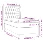 vidaXL Κρεβάτι Boxspring με Στρώμα Σκούρο Καφέ 90x190 εκ. Υφασμάτινο