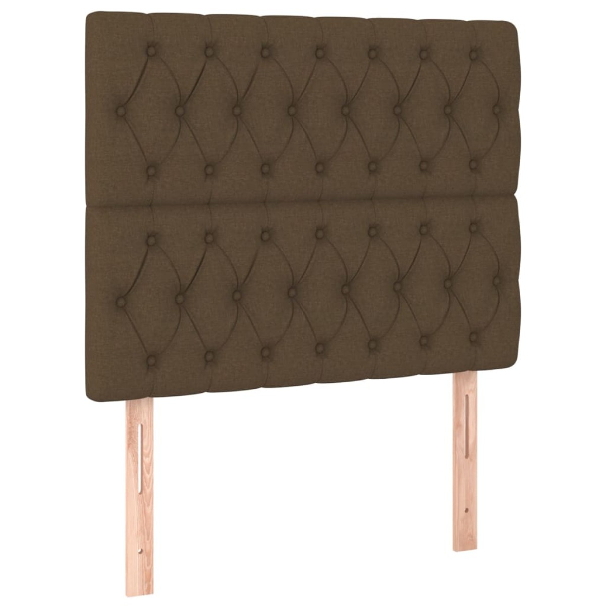 vidaXL Κρεβάτι Boxspring με Στρώμα Σκούρο Καφέ 100x200 εκ. Υφασμάτινο