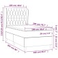 vidaXL Κρεβάτι Boxspring με Στρώμα Σκούρο Καφέ 100x200 εκ. Υφασμάτινο