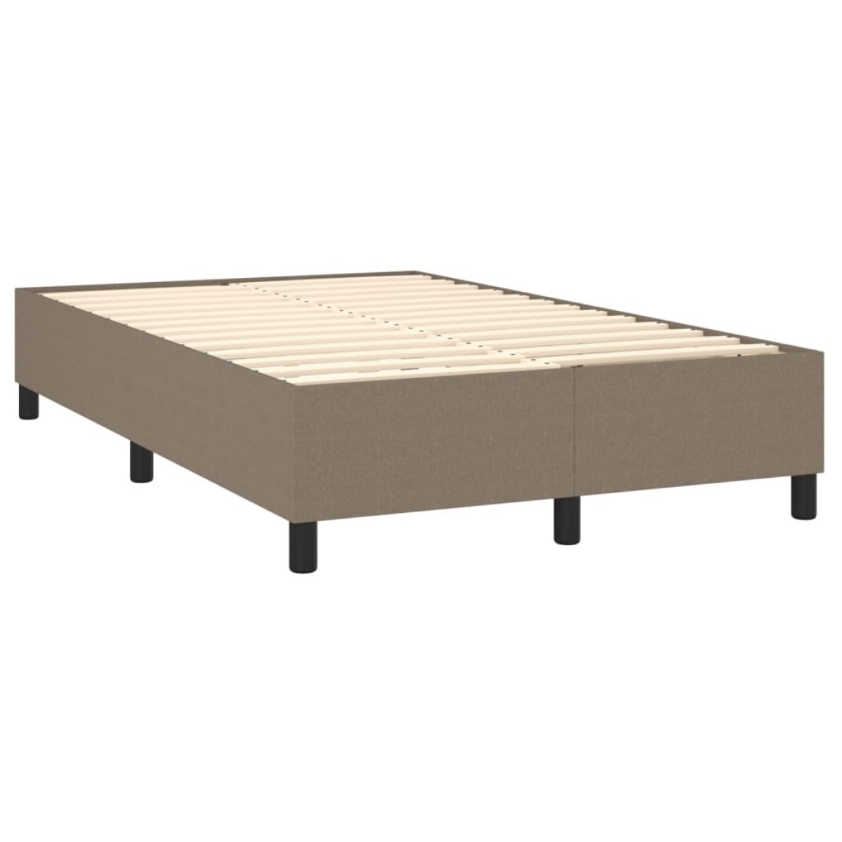 vidaXL Κρεβάτι Boxspring με Στρώμα Taupe 140x190 εκ. Υφασμάτινο