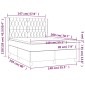 vidaXL Κρεβάτι Boxspring με Στρώμα Μαύρο 140x200 εκ. Υφασμάτινο