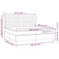 vidaXL Κρεβάτι Boxspring με Στρώμα Μπλε 200x200 εκ. Υφασμάτινο