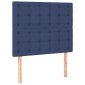 vidaXL Κρεβάτι Boxspring με Στρώμα Μπλε 90x190 εκ.Υφασμάτινο