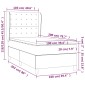 vidaXL Κρεβάτι Boxspring με Στρώμα Κρεμ 100 x 200 εκ. Υφασμάτινο
