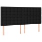 vidaXL Κρεβάτι Boxspring με Στρώμα Μαύρο 160x200 εκ. Υφασμάτινο