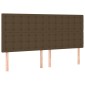 vidaXL Κρεβάτι Boxspring με Στρώμα Σκούρο Καφέ 160x200 εκ Υφασμάτινο
