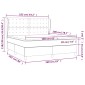 vidaXL Κρεβάτι Boxspring με Στρώμα Σκούρο Καφέ 160x200 εκ Υφασμάτινο