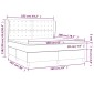 vidaXL Κρεβάτι Boxspring με Στρώμα Μπλε 160x200 εκ. Υφασμάτινο