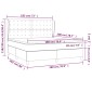vidaXL Κρεβάτι Boxspring με Στρώμα Κρεμ 180x200 εκ. Υφασμάτινο