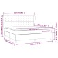 vidaXL Κρεβάτι Boxspring με Στρώμα Σκούρο Γκρι 200x200 εκ. Υφασμάτινο