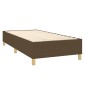 vidaXL Κρεβάτι Boxspring με Στρώμα Σκούρο Καφέ 90x190 εκ. Υφασμάτινο