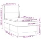 vidaXL Κρεβάτι Boxspring με Στρώμα Κρεμ 90x190 εκ.Υφασμάτινο