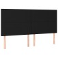 vidaXL Κρεβάτι Boxspring με Στρώμα Μαύρο 160x200 εκ. Υφασμάτινο