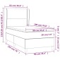 vidaXL Κρεβάτι Boxspring με Στρώμα Μπλε 90x190 εκ.Υφασμάτινο