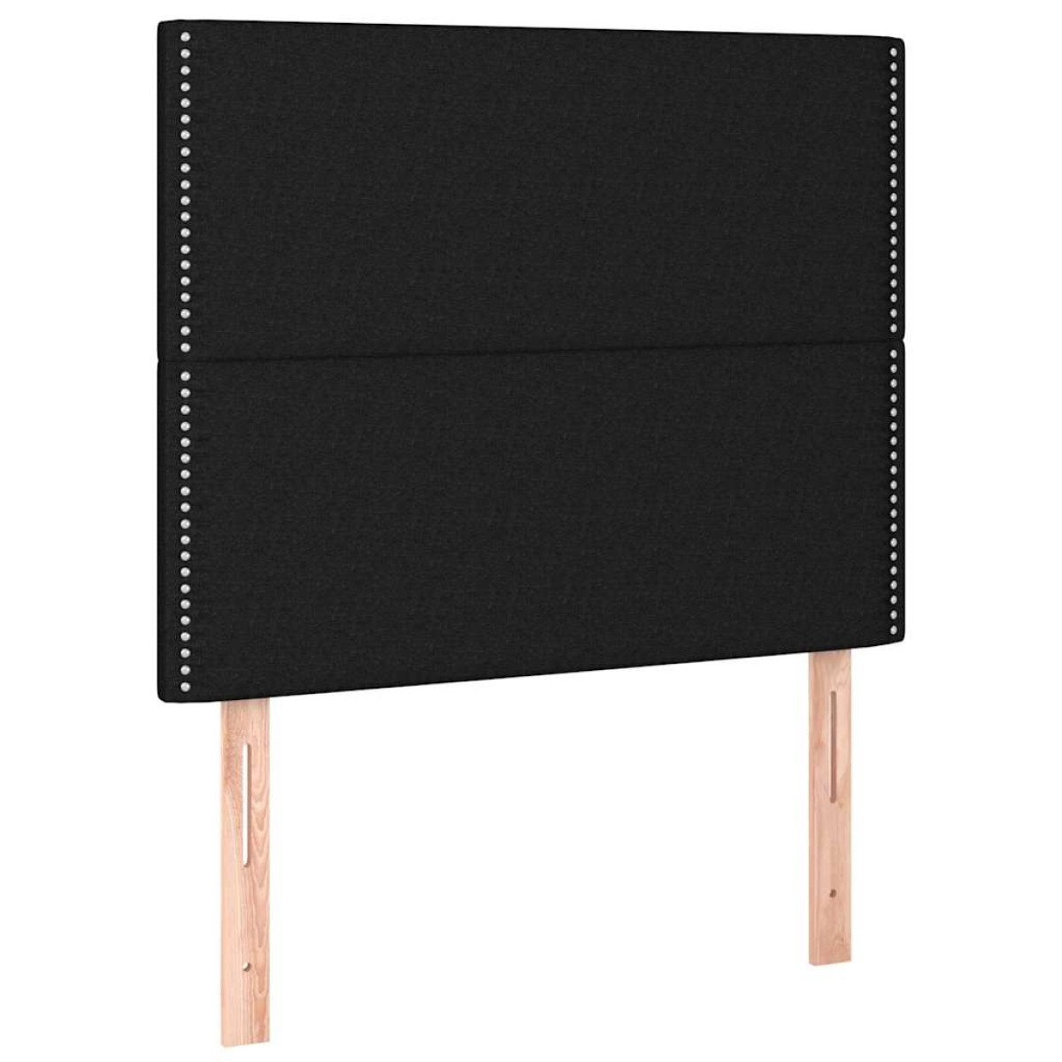vidaXL Κρεβάτι Boxspring με Στρώμα Μαύρο 90x200 εκ. Υφασμάτινο
