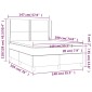vidaXL Κρεβάτι Boxspring με Στρώμα Σκούρο Καφέ 140x190 εκ. Υφασμάτινο