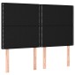 vidaXL Κρεβάτι Boxspring με Στρώμα Μαύρο 140x200 εκ. Υφασμάτινο