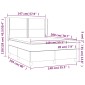 vidaXL Κρεβάτι Boxspring με Στρώμα Μαύρο 140x200 εκ. Υφασμάτινο
