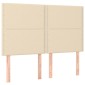 vidaXL Κρεβάτι Boxspring με Στρώμα Κρεμ 140x200 εκ. Υφασμάτινο