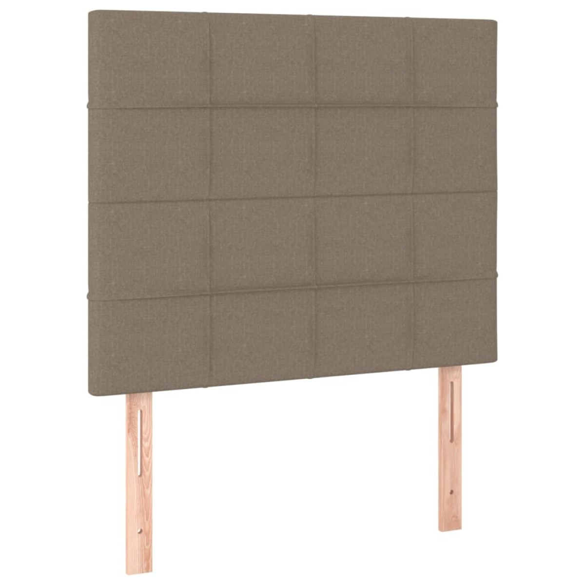 vidaXL Κρεβάτι Boxspring με Στρώμα Taupe 90x200 εκ. Υφασμάτινο