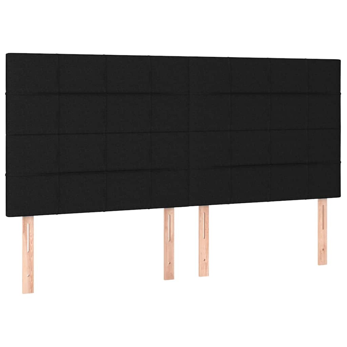 vidaXL Κρεβάτι Boxspring με Στρώμα Μαύρο 180x200 εκ. Υφασμάτινο