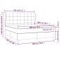 vidaXL Κρεβάτι Boxspring με Στρώμα Μπλε 180x200 εκ. Υφασμάτινο