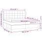vidaXL Κρεβάτι Boxspring με Στρώμα Σκούρο Καφέ 200x200 εκ. Υφασμάτινο