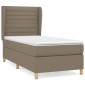 vidaXL Κρεβάτι Boxspring με Στρώμα Taupe 80x200 εκ. Υφασμάτινο